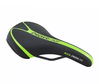 Cедло CROSSLINE, 262х175мм, технология zone cut, чёрно-салатовое