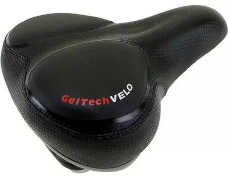 Cедло велосипедное VELO OUT-LOOK GEL, гелевое, 245х210мм, черное, 5-250224-1