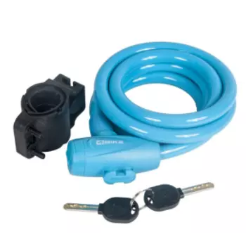 Велосипедный замок 4Bike 588, тросовый, на ключ, 12x1800, синий, ARV-JJ-588-BLU-1800
