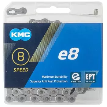 Цепь КМС 1/2"х3/32" 6-8ск 122 звена, с замком, антикоррозионное покрытие, для E-Bikes, 5-306128