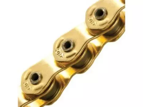 Цепь КМС HL710L, 1 скорость, 1/2"x1/8"Х100, халфлинковая, золотая, полые пины, HL710L
