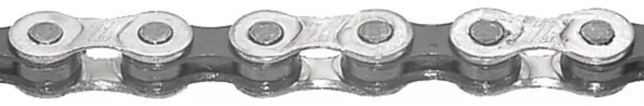 Цепь на велосипед с замком M-WAVE 1/2"x3/32", 18-24 скорости, 116 звеньев, серебряно-черная, 5-301903