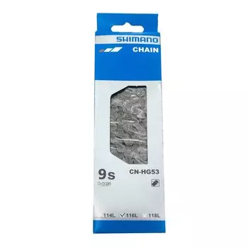 Цепь SHIMANO Deore HG53, 9 скоростей, 116 звеньев, ампульный пин, ECNHG53C116I