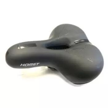 Седло велосипедное HORST, 255x210 мм, замок, черное, 09-200829