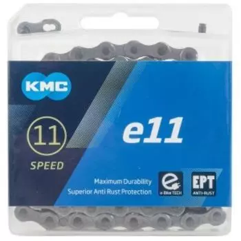 Цепь велосипедная KMC e11 EPT EcoProTeQ 11/128" 11ск. 136 звеньев, 5,5мм, с замком, 5-306111