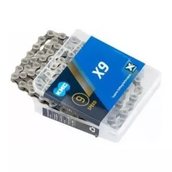Цепь велосипедная KMC Х9 Silver 1/2"х11/128" 9ск.114 звеньев, с замком, X Bridge, д/SHIMANO/SRAM, 5-303604