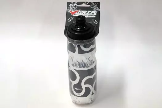 Фляга-термос велосипедная V-GRIP, 680мл, пластик, черный/прозрачный, CWB668GB