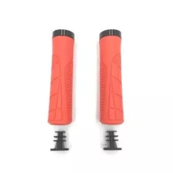 Грипсы велосипедные HORST H6, OneSideLock, 135мм, резина, c 1 черным фиксатором, красные, 00-170567
