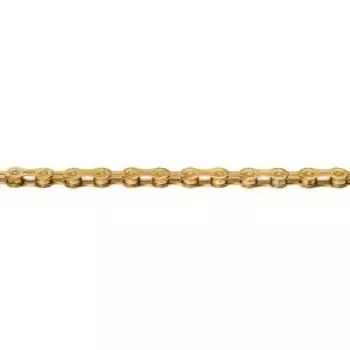 Цепь велосипедная KMC X11EL Ti-N Gold 1/2"x11/128" 11ск. 118 звеньев, облегч EL-extra light, с замком, 5-303534