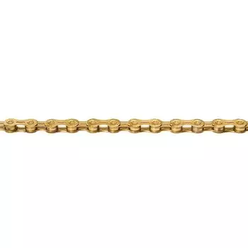 Цепь велосипедная KMC X11EL Ti-N Gold 1/2"x11/128" 11ск. 118 звеньев, облегч EL-extra light, с замком, 5-303534