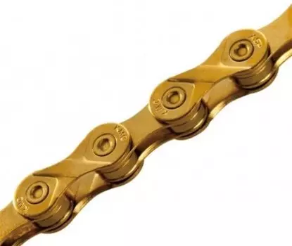 Цепь велосипедная KMC X9, 9 скоростей, 114L, золотистый, BX09TI114