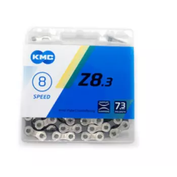 Цепь велосипедная КМС Z8 (аналог Z-72), 6-8 скоростей, 1/2"x3/32", 7,1 мм, с замком, серый, 6-190580