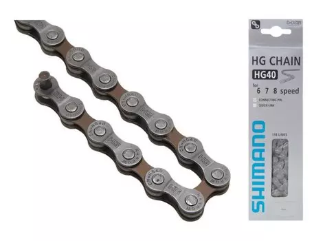 Цепь велосипедная SHIMANO HG40, 6/7/8скоростей, 115 зв., с замком цепи (UG51)
