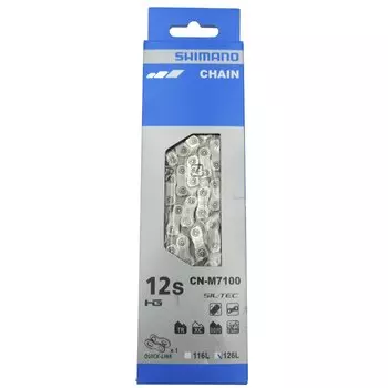 Цепь велосипедная SHIMANO SLX M7100, 12 скоростей, 126 звеньев, с замком, ICNM7100126Q