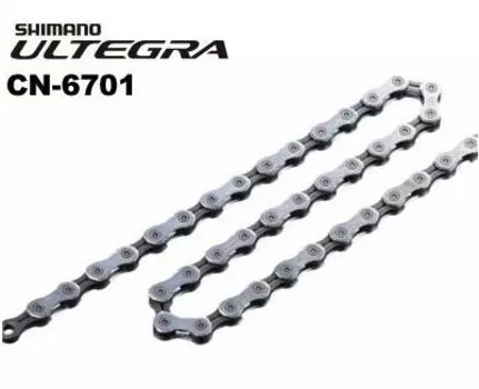 Цепь велосипедная Shimano Ultegra, 6701, 10 скоростей, 114 звеньев, ампульный пин, ICN6701114