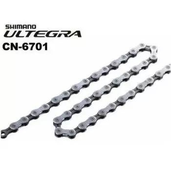 Цепь велосипедная Shimano Ultegra, 6701, 10 скоростей, 114 звеньев, ампульный пин, ICN6701114