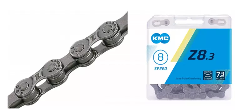 Цепь велосипедная STELS Z8.1, KMC 1/2"х3/32", 116звеньев, с замком CL371, для 7-8 скоростей, 570096