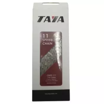 Цепь велосипедная TAYA, 11 скоростей, 116L, с замком, в торговой упаковке, аналог Record/HG701/XX1, SILVER, ONZE-111(UL)