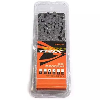 Цепь велосипедная TRIX, для 7/8 скоростей, 1/2"х3/32", 112 звеньев, соединительный пин 7,4мм, коричневая, CH-TX-51-G