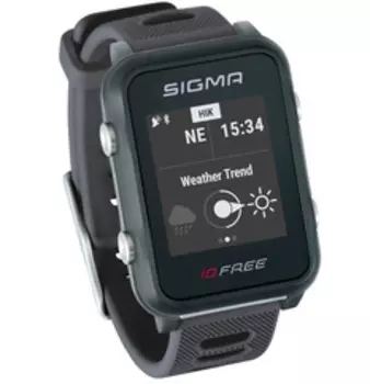 Часы спортивные SIGMA SPORT iD. FREE серые. 6 предустановленных видов тренировок: бег, велосипед, плавание, 24100