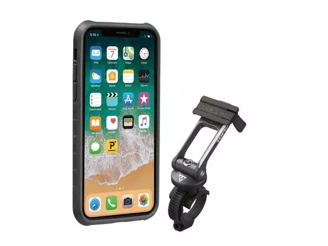 Чехол д/смартфона c креплением TOPEAK Ridecase w/Ridecase Mount, iphone X , Black/Gray, TT9855BG