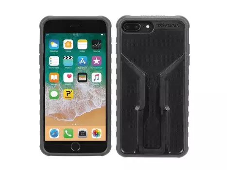 Чехол для смартфона c креплением TOPEAK RIDECASE W/MOUNT, WORK WITH iPHONE 8+/7+/6S+/6+, BLACK/GRAY, TT9857BG