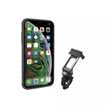 Чехол для смартфона c креплением TOPEAK RIDECASE W/RIDECASE MOUNT WORKS WITH iPHONE XS MAX, черно-серый, TT9858BG