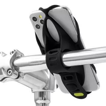 Держатель для смартфона BONE BIKE TIE 4, силиконовый, на руль, универсальный, черный, 07-200520