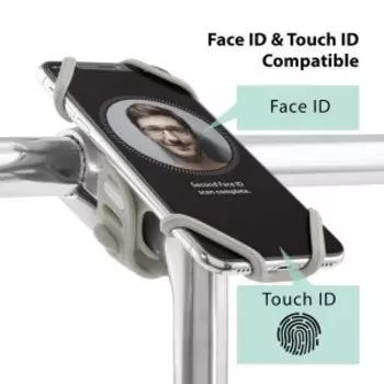 Держатель для смартфона BONE BIKE TIE PRO 2 силиконовый на вынос, 4.0'-6.7' люминисцент. зеленый, 07-180024