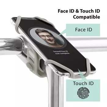 Держатель для смартфона BONE BIKE TIE PRO 2 силиконовый на вынос, 4.0'-6.7' люминисцент. зеленый, 07-180024