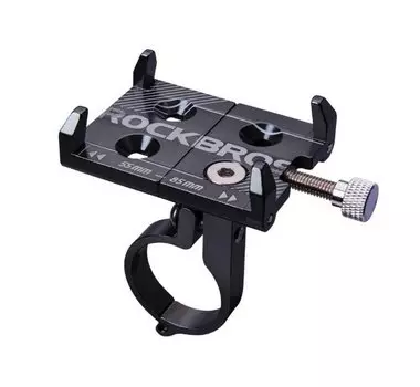Держатель для смартфона велосипедный Rockbros, алюминий, универсальный, черный, XJZ1001BK