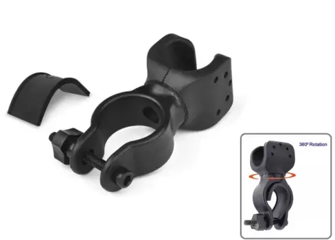 Держатель фонаря/фары, на руль велосипеда, поворотный 360°, черный, RNVHOLD779PT