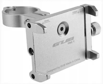 Держатель GUB для смартфона алюминиевый на руль/вынос 20-31,8мм, регулировки ширины 55-100мм, PRO1, 09-300175