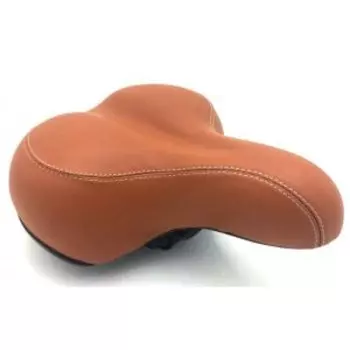Седло велосипедное HORST, комфортное, с замком, 255X215 мм, пружины закрытого типа, 570 гр, коричневый, 09-200855