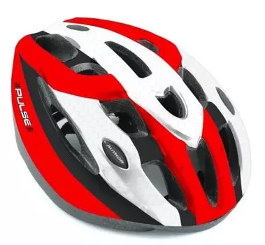 Велошлем спортивный AUTHOR PULSE INMOLD 112 RED, 15 отверстий (50-56см) красно-белый 8-9001168