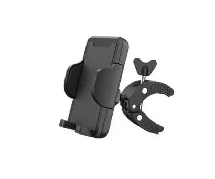 Держатель мобильного телефона велосипедный TRIX, крепление на руль, пластиковый, рифленый, черный, PHTX081AP