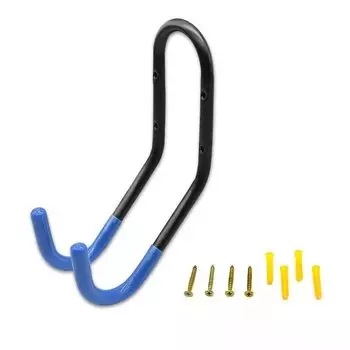 Держатель велосипедный HORST H09A, настенный, для подвешивания велосипеда за руль или раму, сталь, черный, 00-170296