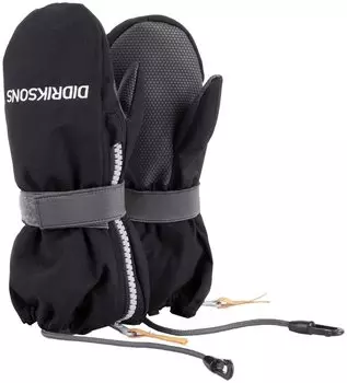 Детские варежки Didriksons BIGGLES ZIP, черный, 501946