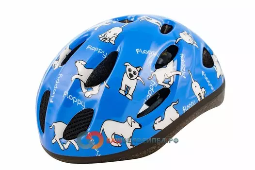 Детский велошлем Author Floppy 143 Blu 48-54 см с сеточкой 16 отверстий синий
