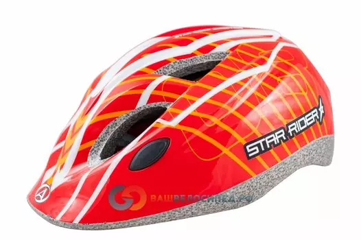 Детский велошлем Author Star Rider 084 Red NMOLD 8 отверстий 52-57см