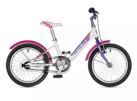 Детский велосипед AUTHOR Bello 16", 21-2200000253 (Рама: 9" (Рост: 100-115 см), Цвет: белый/фиолетовый)