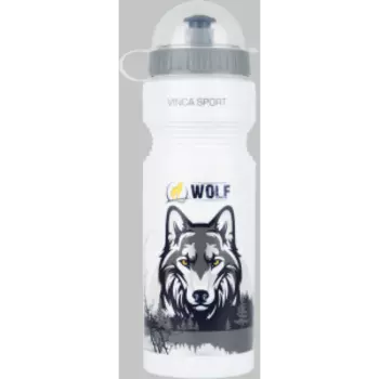 Фляга велосипедная Vinca Sport, с защитой от пыли, 750 мл, "волк", VSB 21 wolf