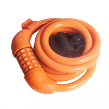 Велосипедный замок 4Bike 501, тросовый, кодовый, 12x1500, оранжевый, ARV-501-ORG-1500