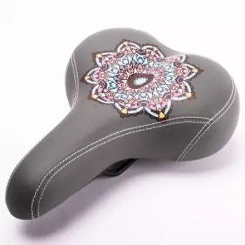 Седло велосипедное Vinca Sport, комфортное, Afflatus, 250*200мм, с пружинами, серое, VS 115