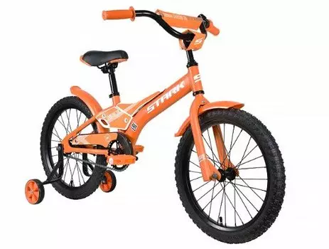 Детский велосипед Stark Tanuki 18 Boy, 2023, HQ-0010151 (Цвет: оранжевый/серый/белый)