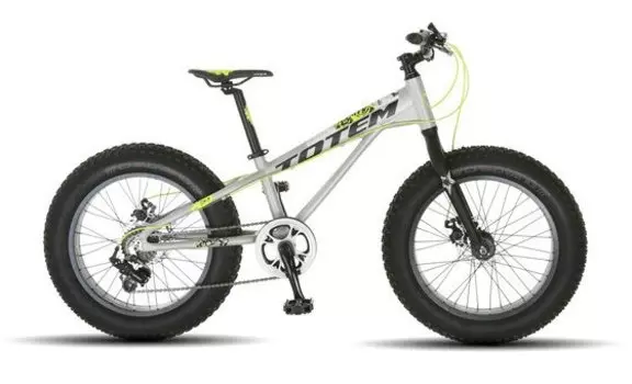 Детский велосипед Totem fatbike 20" 2017 (Цвет: серебристо-чёрный)