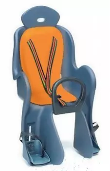 Детское кресло велосипедное Vinca на подседельную трубу, оранжевая накладка