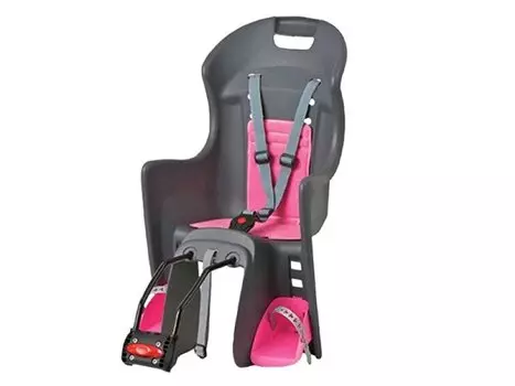 Детское велокресло AUTHOR Boodie, на подседельную трубу, серо-розовое, до 22 кг, 8-16240172