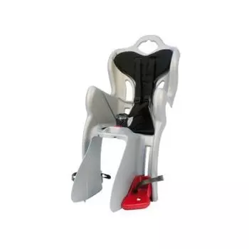 Детское велокресло BELLELLI B-One Clamp, на багажник, серебряное, 01B1M00007