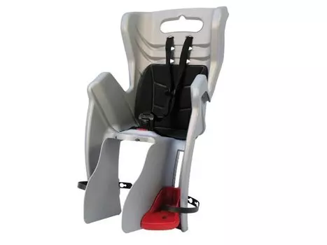 Детское велокресло BELLELLI Little Duck Standard, на подседельную трубу, серебряное, до 7лет/22кг, 01LTDS00007